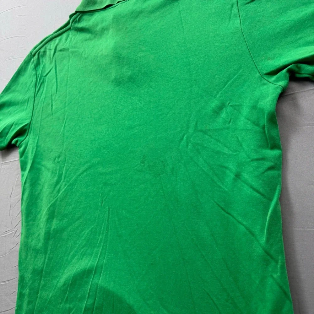 Polo Ralph Lauren Mens Green Short Sleeve Pique Polo Shirt Purple Pony Large